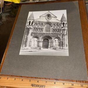 Vintage Church of Notre Dame la Grande French Architecture Photo Poitiers France